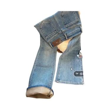 Imagem de Calças Jeans Flare De Veludo plus Size Femininas, Estilo Retro, Ajuste