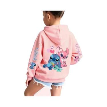 Imagem de Moletom Com Capuz Disney Stitch Angel Monster Para Meninas E Crianças,