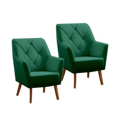 Imagem de Kit 2 Poltronas Grecia em Madeira Eucalipto Movellu Home