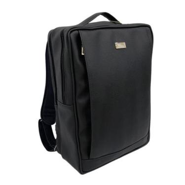 Imagem de Mochila Executiva Compartimento Duplo Cor Preta - Coutre Bolsas