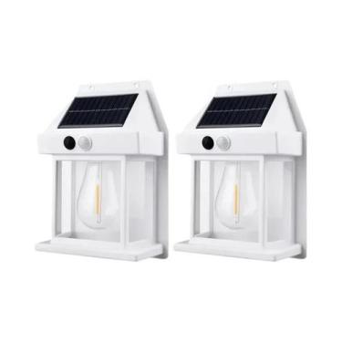 Imagem de Lâmpada De Parede Solar LED À Prova d'Água Para Jardim Externo Com Sen