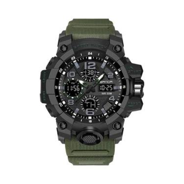 Imagem de Relógio De Pulso Masculino À Prova d'Água Com LED E Duplo Display, Mul
