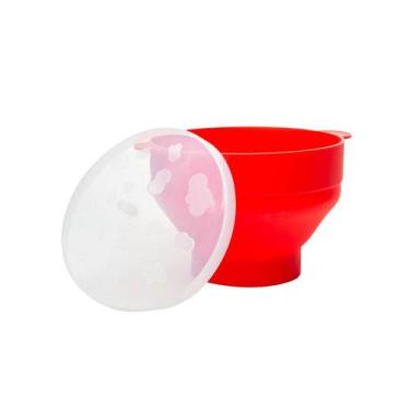Imagem de Pipoqueira para Micro-Ondas Lyor Silicone Vermelha 20x24x15