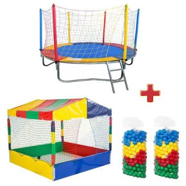 Imagem de Cama Elástica Pula Pula 2,30m Nacional + Piscina de Bolinhas 1,50m + 1