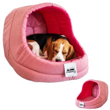 Imagem de Cama Iglu Suede Luxo Caes Gato Lavavel Caminha Oferta Rosa M - Maxximo