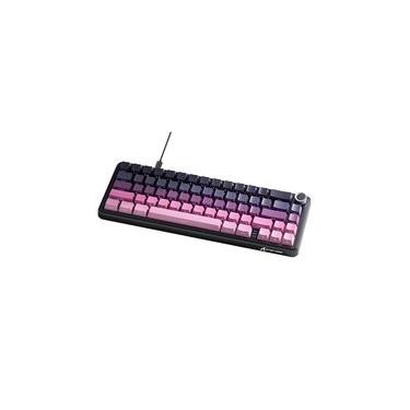 Imagem de Teclado Mecânico Gamer Attack Shark X66, 65% Compacto, RGB, Blackberry, Roxo/Preto - AS-X66-BB-RY