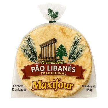 Imagem de Pão Libanês Tradicional 12 unidades Maxifour 650g