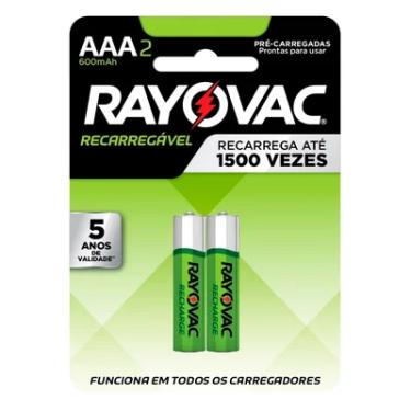 Imagem de Pilha Recarregavel Rayovac Eco Aaa Com 2 600Mah 55902