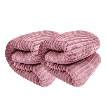 Imagem de Manta Cobertor Casal Corttex Luster Canelada 180x220cm Microfibra Antialérgico Super Macio Premium