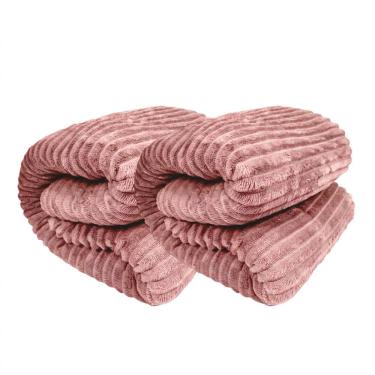 Imagem de Manta Cobertor Casal Corttex Luster Canelada 180x220cm Microfibra Antialérgico Super Macio Premium