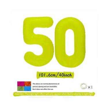 Imagem de Balões Digitais Fluorescentes Amarelo Neon Para Decorações De Aniversá