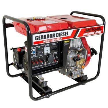 Imagem de Gerador Diesel 5 Kva Trifásico 220/380v Mdgt-5000cle Motomil 10hp 12,5l Avr Partida Elétrica Manual