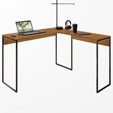 Imagem de Mesa Em L Industrial Para Escritório E Home Office - Móblis Móveis, Xi