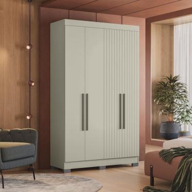 Imagem de Guarda Roupa Dakota Solteiro Ripado 4 Portas