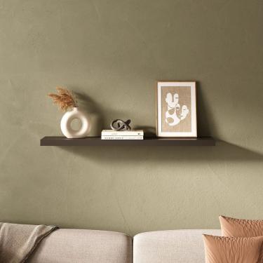 Imagem de Prateleira Suspensa para Parede Suporte Invisível 90x17cm Tamburato Preto