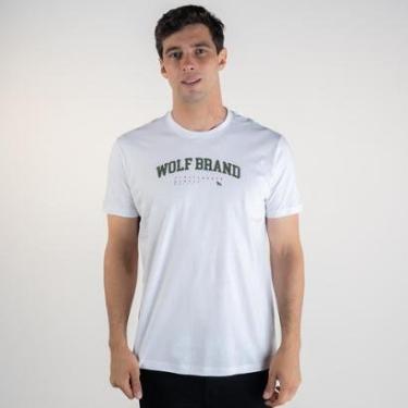 Imagem de Camiseta Acostamento Brand Wolf Branca-Masculino