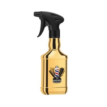 Imagem de Borrifador Metalico Retangulo Dourado 400ML para Uso Profissional com Design Retangular Elegante Dourado World Barber