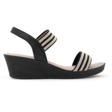 Imagem de Sandália Usaflex Plataforma Multimateriais Feminina-Feminino