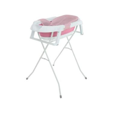 Imagem de Banheira de Bebê com Suporte Safety 1st Smile Rosa 35L, Rosa