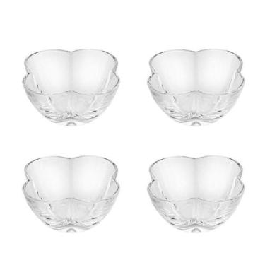 Imagem de Jogo 4 Bowls De Cristal Clover Doces Sobremesas Lyor 5x9cm
