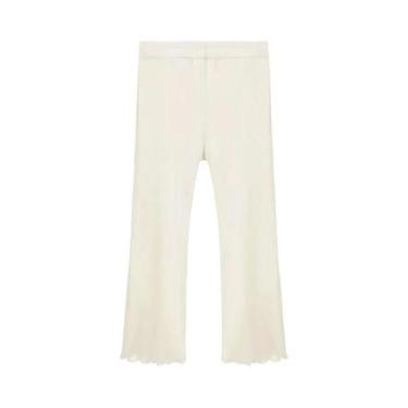 Imagem de Calças Casuais De Verão Para Meninas, Em Malha Fina De Cor Sólida, Est