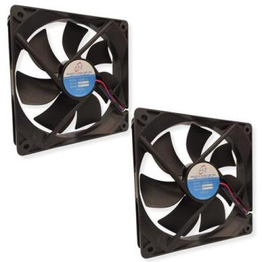 Imagem de 2 Mini Ventilador 12025S-12 Cooler 12V D121 AsaFan 120mm Sleeve Durabi