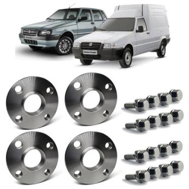 Imagem de 4 Espaçador Alargador De Rodas 15mm Fiat Uno Mille Fiorino - Borfix