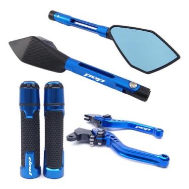 Imagem de Kit Manete Manopla Retrovisor Pop 100 Pop 110 Gravado Laser - Special 