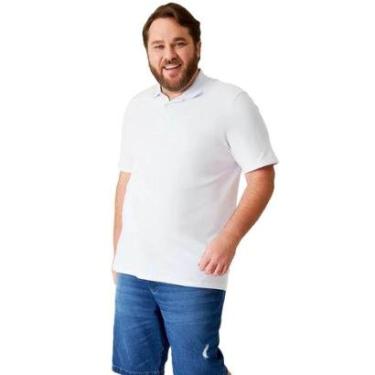 Imagem de Camiseta Masculina Plus Size Piquê Stretch Malwee - CORAL - G2-Masculino