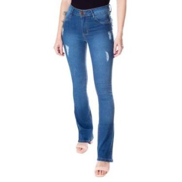 Imagem de Calça Flare Feminina One Jeans Azul-Feminino