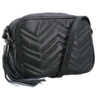 Imagem de Bolsa de Couro Tiracolo 00243939722 - BAUARTE, Preto