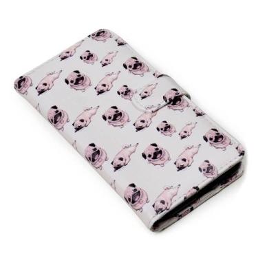 Imagem de Capa Carteira Estampada Cute Pug E191 Para Samsung S24 Ultra S928 - CE