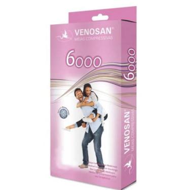 Imagem de Meia Venosan 6000 Coxa Silicone M Bege 20-30mmHg Venosan 1 Par
