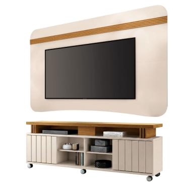 Imagem de Rack Bancada Alpha com Painel Psy para TV Até 80 Polegadas 1,80m Ripado