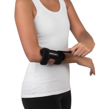 Imagem de Cotoveleira Dupla Tennis ELBOW Mercur, Preto, G/GG