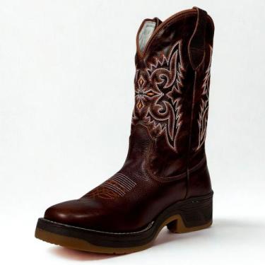 Imagem de Bota Masculina Country Bico Quadrado Texana Couro Sola Jump - NASHVILL