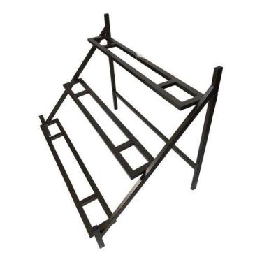 Imagem de Suporte Para Plantas Escada De Ferro Para Jardineiras 80cm - - Verde G