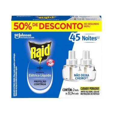 Imagem de Repelente Elétrico Líquido Raid Refil 32,9ml - 90 Noites