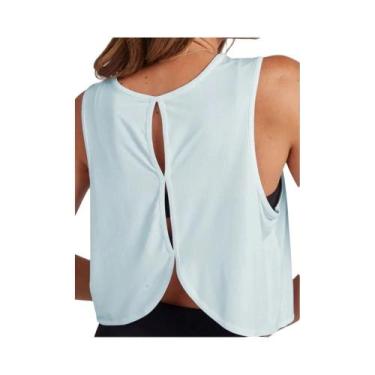 Imagem de Top Esportivo Feminino De Cor Sólida Para Fitness, Casual, Com Costas 
