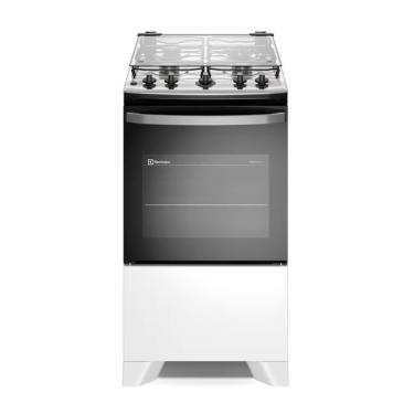 Imagem de Fogão Piso 4 Bocas Gás Electrolux FE4IW Mesa Inox Acendimento Automático Branco Bivolt
