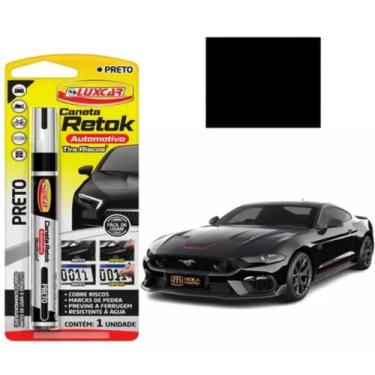 Imagem de Luxcar Caneta Retok Tira Riscos Preto Corrige Arranhões e Disfarça Dan