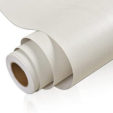 Imagem de WSWJDW Decoração da casa Papel de parede autoadesivo Grão de madeira à prova d'água Renovação de móveis de mesa Armários de cozinha Adesivos de guarda-roupas, madeira grossa de leite, 60 cm x 10 m