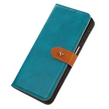 Imagem de LAHappy Capa carteira para iPhone 13 Pro Max/13 Pro/13/13 Mini, capa interna de couro poliuretano termoplástico com suporte para cartão, capa tipo carteira, fecho magnético, proteção total, à prova de choque, azul, 13 Pro 6.1