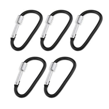 Imagem de Tongina 5x D-Anel de Alta Resistência Da Liga de Alumínio Chaveiro Mosquetão Clipe Gancho Parafuso Mosquetões Bloqueio para Camping Caminhadas Ao Ar Livre