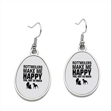Imagem de Rottweilers Brinco Make Me Happy – Brincos pendentes para meninas – Presente de festa de aniversário dos namorados