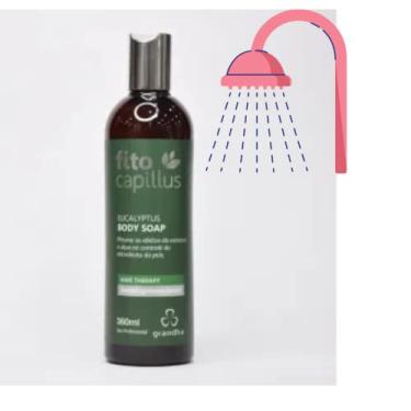 Imagem de Fito Capillus Eucalyptus Body Soap 360 ml Sabonete corporal para relaxamento e prevenção dos efeitos do estresse, fadiga e microinflamações. Contribui para a modulação do sistema de defesa imunoinflamatória. Melhora a circulação e a oxigenação da pele e contribui para o equilíbrio de sua microbiota,