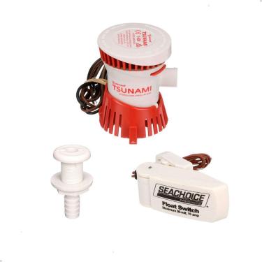 Imagem de Kit Automático + Bomba De Porão 500 Gph + Saída Dágua 3/4