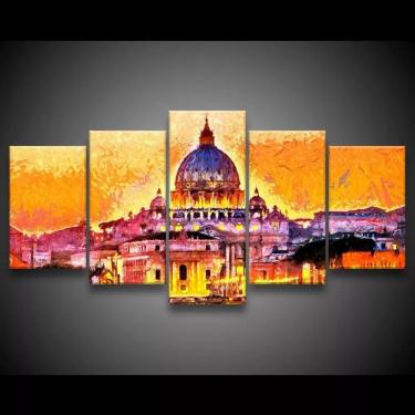 Imagem de Quadro Decorativo 129x63 Sala Quarto Basilica Vaticano Roma