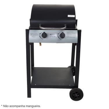 Imagem de Churrasqueira a Gás com 2 Queimadores Aço Preto Karson