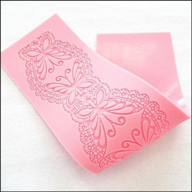 Imagem de Tapete De Silicone Renda Borboleta